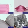 Beige cyaan roze stand-up aluminium folie zelfzegelzak met duidelijke venster plastic zak rits herenbare voedselopslag verpakking tas LX3250