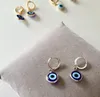 Charm Evil Eye Vintage Lucky Turkish Orecchino per uomo Donna Arcobaleno Smalto Crystal Round Party Wedding Couple Jewelry Accessories