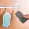 Double Sided Scouring Pad Portable Reusable Cleaning Magic Sponge Cloth Kitchen Cleaning Tools Wiper Dish Towels Kitchen Supplies VT1756