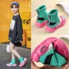 Printemps Enfants Baskets Pour Filles Enfants Casual Chaussures Fille Slip-on Respirant Chaussettes Sport 220117