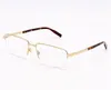 Clássico Homens Estilo Simples Óculos Ópticos Design quadrado Metal Metal Frame Lentes Transparentes Moda Popular Vidros Transparentes 0020