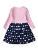 Toddler Girls Changeable Sequins Heart Patheet Bow Front Robe elle
