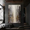추상 유화 수제 가을보기 갈색 현대 벽 예술 홈 Cuadros 캔버스 회화 대형 살롱 장식 Unframed