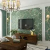 Self Adhesive Wallpaper Retro Pastoral Flowers Wall Sticker Living Room TV Sofa Bedroom Home Decor PVC Waterproof Wall Paper 3 D 201009