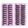 Nieuwste Dikke Krullend Crisscross Mink False Wimpers Extensions Zachte Levendige Handgemaakte Herbruikbare 10 Pairs 3D Fake Washes Eyes Makeup Accessoire Roze Wimper Lade