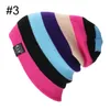 KLV chapeaux tricotés casquettes d'hiver Skullies hivers chapeau pour les femmes Sports de Ski en plein air arc-en-ciel style bonnet