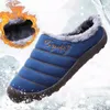 Mulheres homens inverno impermeável veludo chinelos antiderrapante algodão sapatos quentes indoor esportes tênis casa deslizamento-em pele senhoras slides x1020