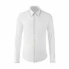 Novo algodão manga comprida masculino camisas luxo abelhas bordadas cor sólida cor negócio casual mens shirts festa festa festa homem camisas 4xl