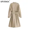 KPYTOMOA Women 2020 Fashion With Belt Double Breasted Trench Coat Vintage Long Sleeve Pockets Female Outerwear Chic Overcoat LJ201128