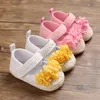 Reizendes Säuglingskleinkind-Prinzessin-Erstwanderer-Neugeborenes Baby-Mädchen-Kind-Prewalker-Schuh mit weichen Sohlen, Schleife, Kleid, Strickschuhe, Schuhe1