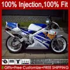 Wstrzyknięcie dla Honda NSR250 R NSR250R MC28 94 95 96 1997 1999 1999 102HC.79 NSR 250 Blue White R PGM4 250R 1994 1995 1996 97 98 99 Owalnia