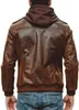 Mens Pu Hooded Jackets Coats Fashion Motorcykel Biker Faux Leather Jacket Men Classic Winter Jackets kläder Plus Size 4XL 5XL 201128