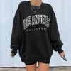 맞춤형 crewneck 특대 여자 스웨터 풀 로브 스트리트웨어 여성 후드 가을 긴 소매 느슨한 캐주얼 211222