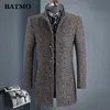 BATMO new arrival winter wool thicked trench coat men,men's grey casual wool 60% jackets,828 201126
