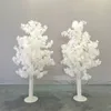 Creative Artificial Flowers Plants Fake Cherry With Stand Tree For Home Decor Wedding Decoration Chamber Craft Ornament 2 Sets