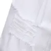 رجل بلون جينز جينز جديد أزياء سليم سروال رصاص مثير ثقب عارضة ممزق تصميم الشارع الشهير كول مصمم، أبيض أزرق 30H 201111