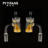 Fábrica diretamente parede dupla térmica quartzo banger acessório para fumar areia amarela quartzo fumar banger prego 14mm masculino fema9422978