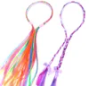 Arco-íris peruca cabeça cabelo Sticks para meninas do aniversário dos miúdos Cosplay hairband Trajes de festa decorações Acessórios Chritmas