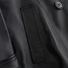 Lautaro Trench lungo in pelle nera per spalline da donna con cintura a maniche lunghe 2020 moda donna Taglie forti soprabito in pelle 6xl 7xl T200805