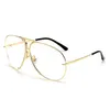 Solglasögon Oversized Aviation Women Men Märke Designer UV400 Retro Big Sun Glaser Eyewear Man Kvinna Guld Frame1