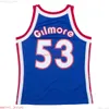 100% sömnad Kentucky Colonels Artis Gilmore #53 Blue 1974-75 Swingman Jersey XS-6XL MENS THOUSHBACKS Basketball tröjor