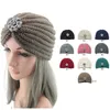 Vente en gros gratuit 10 couleurs femmes nouvelle bohême mode chapeaux tricotés Crochet torsion automne chaud adultes dame bonnets casquettes d'hiver