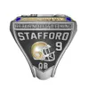 6 jogadores 2021 2022 American Football Team Champions Championship Ring Stafford Kupp Miller BECKHAM DONALD