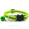 Wholesale Cat Face Button Reflective Safety For Dog Collars Adjustable With Bell Charm Necklace Collar puppy LJ201112