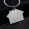 Modern House Home Keychain Metal Hollow Out Keyring For Women Bag Car Unisex Christmas Present Gift Jewelry