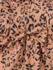 Baby Leopard Print Bow Front Smock Dress ona