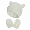 Baby Gloves Beanie Zestaw nowonarodzony zima rękawiczki Dziecko Dziecko Dzieci Dzieci na dzianiny ciepłe polarowe wyłożone termicznie dla chłopca 6017614