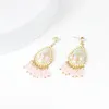 Dangle & Chandelier Handmade Baroque Water Drop Tassel Dangle Earrings For Female 2022 New Pink Beaded Earings