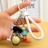 Cute My Neighbor Totoro Doll Keychain PVC Chinchilla Keyring Toy Fit Women Bag Accessories Miyazaki Hayao Comic Fans