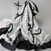 2021 New Hangzhou silk high-end French satin silk scarves spring and autumn long versatile scarf shawl