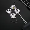 Stainless steel Drinkware Handle Heart-Shaped Heart Shape Tea New Infuser Strainer Filter Spoon Spoons Wedding Party Gift Favor 133 K2