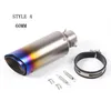 51mm Motorcykel Avgas Eipe Laser Tre Färger Avgas Double Tail Muffler för Kawasaki Z900 GSXR1000RR 690