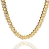 Collana da uomo CALDA, collana HIPHOP grande in oro da 12 mm con diamanti incastonati, collane di diamanti in oro di alta qualità, accessori moda Rap hiphop NN1497