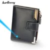 Baellerry Fashion Male Men Purches Short Black Wallets Leather PO Card Holder Purse Men's Purses Wallet Engraving260n