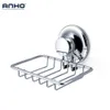 Stainless Steel Bathroom Soap Dish holder Shower Vacuum Suction Cup Kitchen Holder Storage Box Accessories Y200407
