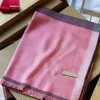 Randigt galler Cashmere Scarf Sjal För Kvinnor Höst Vinter Dubbel användning Tjock varm Trendig Bokstav Jacquard Lång Dubbel sida Färg Designer Dam Scarves