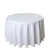 10st Polyester Round White Dukloth för bröllopshotell Bordduk Table Cover Overlay Tapetes Nappe Mariage Bordduk Svart T200707