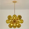 Nordic Glass Bubbles Parlor LED Hanglamp Loft Deco Hotel Hall Slaapkamer Eetkamer Suspension Lamp