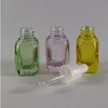 20 stks Groen Roze Geel Glas Eessential Oil Fles met Dropper Parfum Container Hervulbare Essentiële Aromatherapie