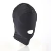 BDSM Fetish Mask Hood Adult Game Bondage Party Open Mouth Eye Elastic Head Mask Cosplay Slave Punish Headgear Mask Sex Toys C18112701