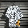 Kawaii Summer Cartoon T-shirt Mâle Gothique Drôle Harajuku T-shirt Hommes Mode Japon Hip Hop Amine Oversize Couple T-shirts Garçons G1222