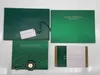 Original Corretto Corrispondenza Verde Opuscolo Documenti Carta di Sicurezza Top Watch Box per Scatole Libretti Stampa Gratuita Carte Regalo Personalizzate