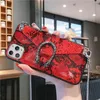 Snake Pattern Crossbody Wallet Fodraler för iPhone 13 11 12 Pro XR X 8 7 Plus Samsung S20 Ultra med kedjan Lanyard Fashion Shell Designer Cover