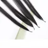 Micro Loop Hair Extension Feathers Wholesale Remy Human 200stock/Lot Keratin Pre Bonded Hand Made DIY Bekväm att bära litet gränssnitt 20 22 24 26 tum