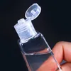 Bouteille en plastique de désinfectant pour les mains vide de 30 ml avec bouteille de forme trapézoïdale à capuchon rabattable pour bouteilles d'échantillon liquide désinfectant démaquillant BC B4196