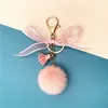 Ny julbåge Key Chain Lovely Bow Bag Pendant Cartoon Plush Key Chain Ring Car Gift Hanging Ornament 10style T2C5304